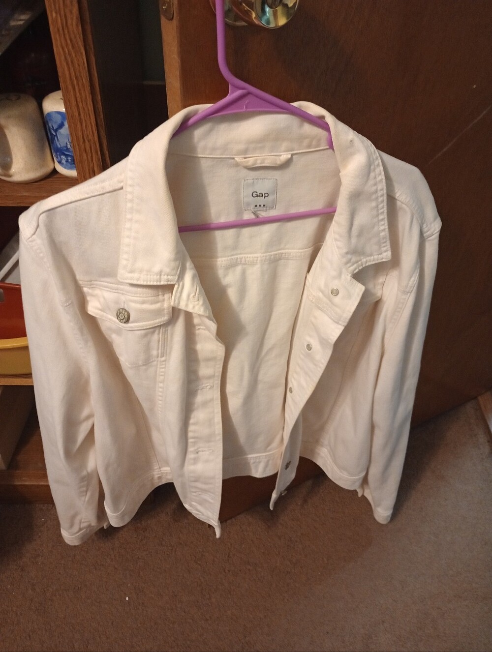 GAP White Denim Jean Jacket XL
